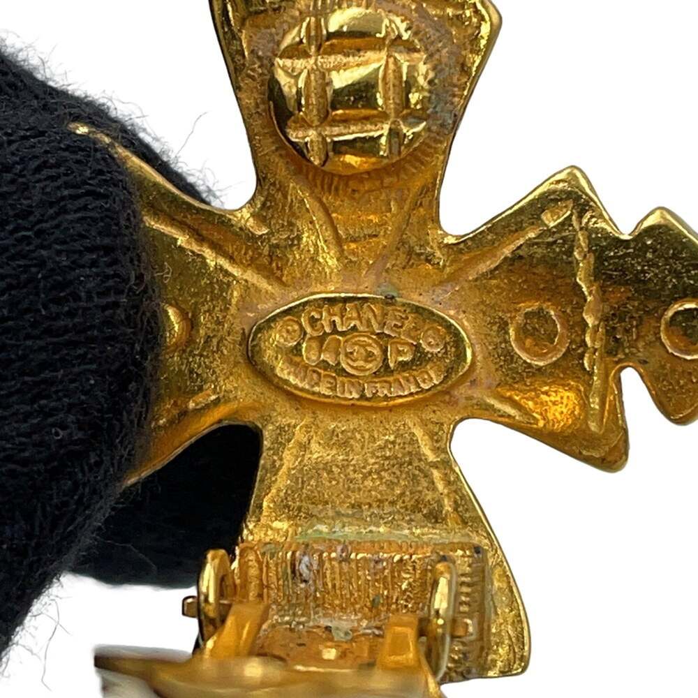 Chanel Cc Logo Cross Clip-On Earrings #246812C10B - Picture 9 of 9
